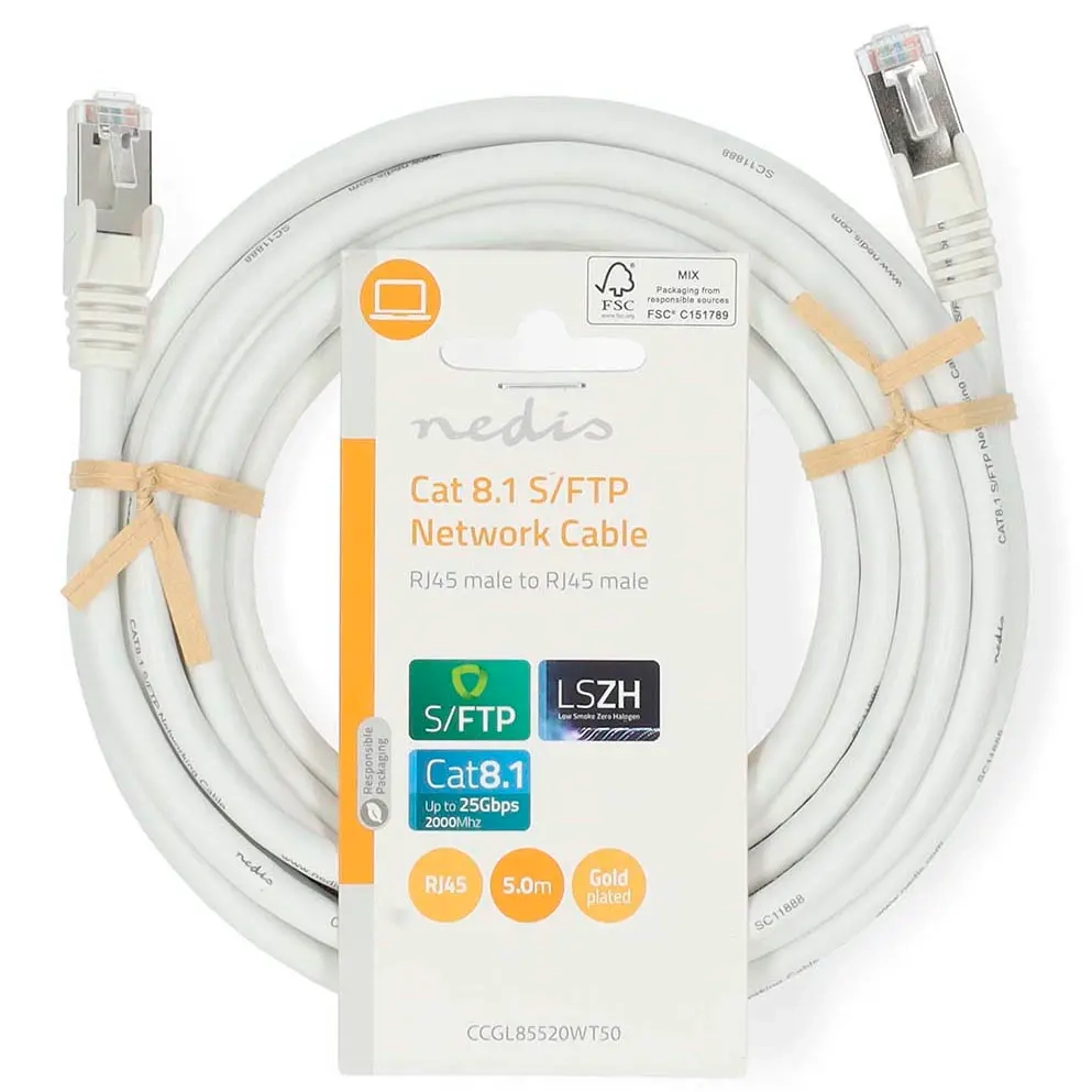 Netværkskabel Cat 8.1 40Gbps 2Ghz 20m - Computer netværkskabler - 5412810452873 - 2