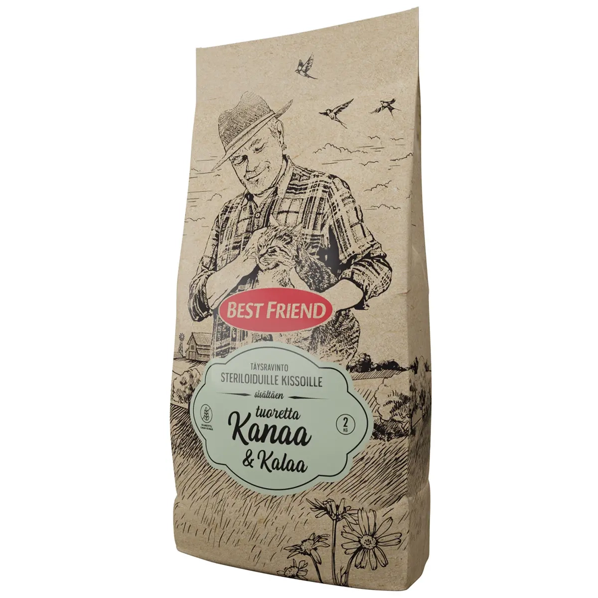 Kattfoder för steriliserad kyckling & ka 2kg - Tør kattefoder - 5700551211713 - 0
