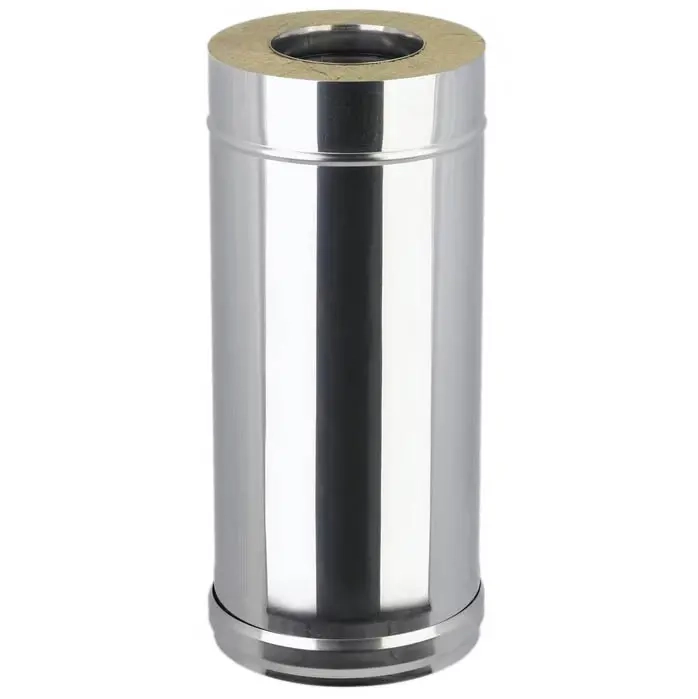 Skorstensförlängning 0,5m 115mm rostfritt stål Jeremias ECO - Skorstenstillbehör och dragförbättrare - 5900856910674 - 0