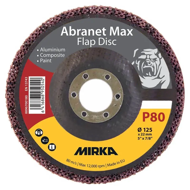 Abranet Max lamelsleb 125mm P80 - Vinkelsliber skæreskiver 125 mm - 6416868950540 - 0