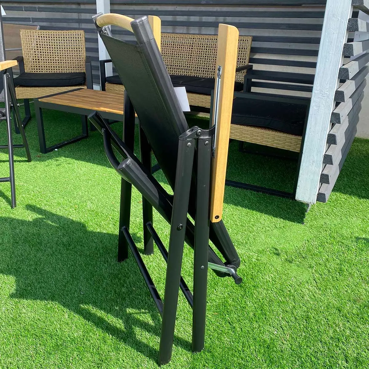 Havekstol Sort Comfort 7-positioneret Mum - Balkon møbler - 6438168118147 - 2