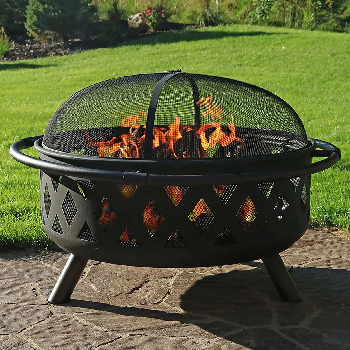 Eldstad Arvika 91 cm med grillgaller - Eldstad utomhus och eldfat - 6438168120591 - 4