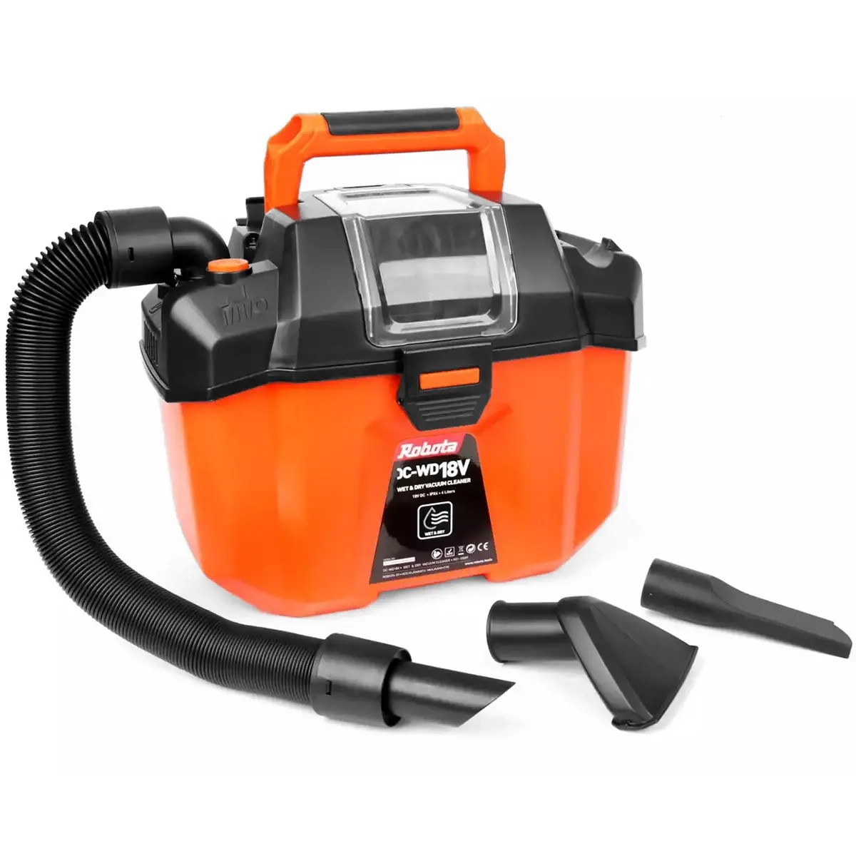 Robota Batteridrevet Våd- og Tørstøvsuger DC-WD18V, solo - Støvsuger - 6438212140209 - 0