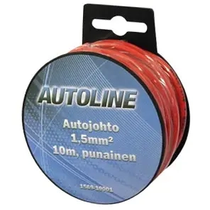 Autoledning 1,5mm2 10m röd - Højttalerkabler og strømkabler - 6438255190018 - 0