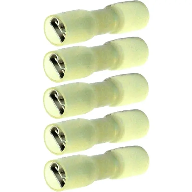 Värmekrympkontakt hona 6,3 mm 4-6 mm2 5 - Krympslangar och elmaterial - 6438255200809 - 0