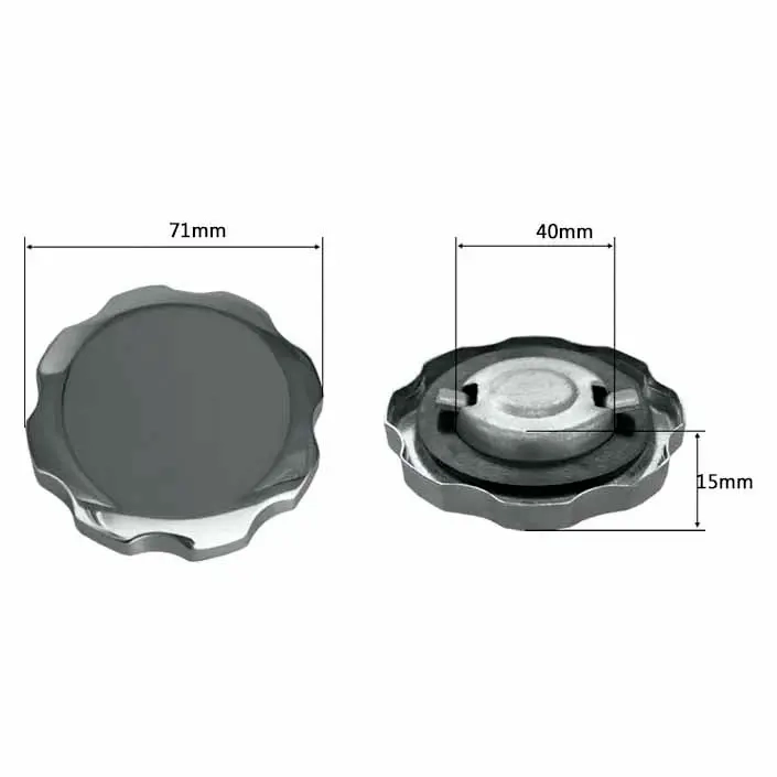 Polttoainetankin kork prop 71mm - Plæneklipper karburator, brændstof - 6438471280678 - 1