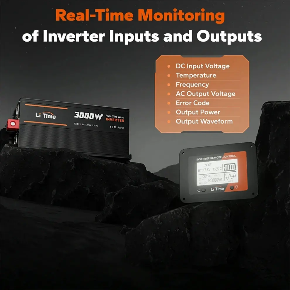 Inverter 3000W 12V med separat betjening - Bil inverter - 6438471341591 - 3