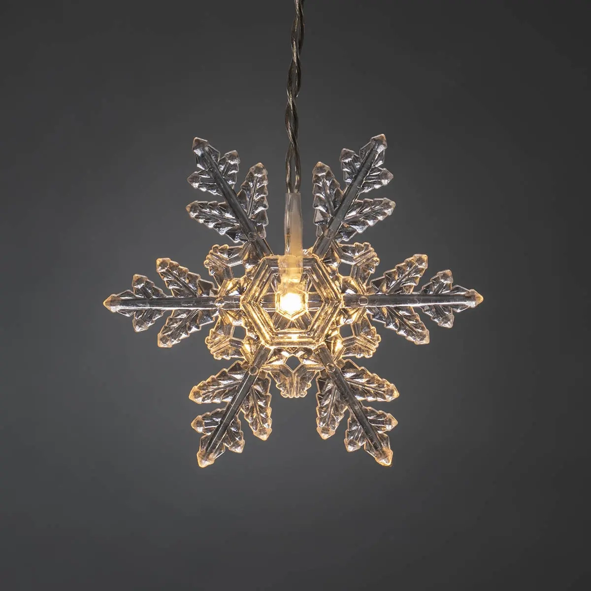 Ljusridå Snowflake 12st 140cm - Ljusslingor och ljuslister - 7318300491033 - 2