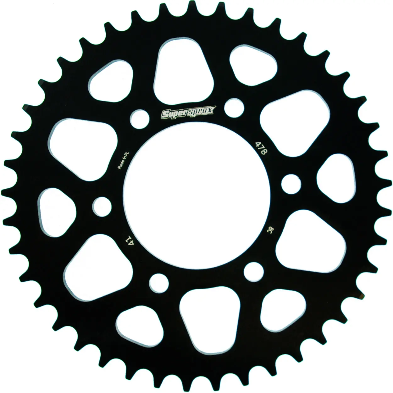 Bakre drev Supersprox Alu KA Svart 42 - Bakdrev för motocross och enduro - 8592165100296 - 0
