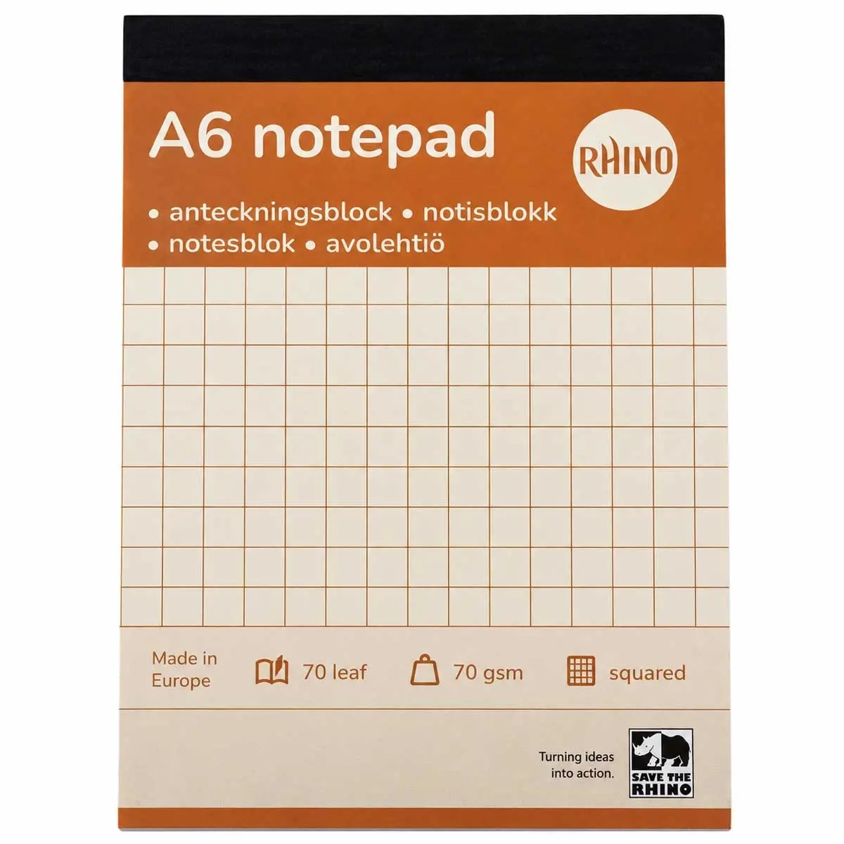 Rutblock RHINO A6 7×7mm - Anteckningsböcker och papper - 5010642436469 - 0