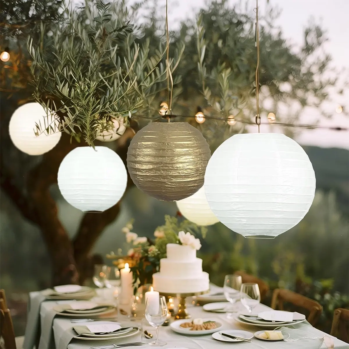 Solcellelampe kugle 20 cm x 39 cm - Solcellebelysning - 6418536008362 - 4