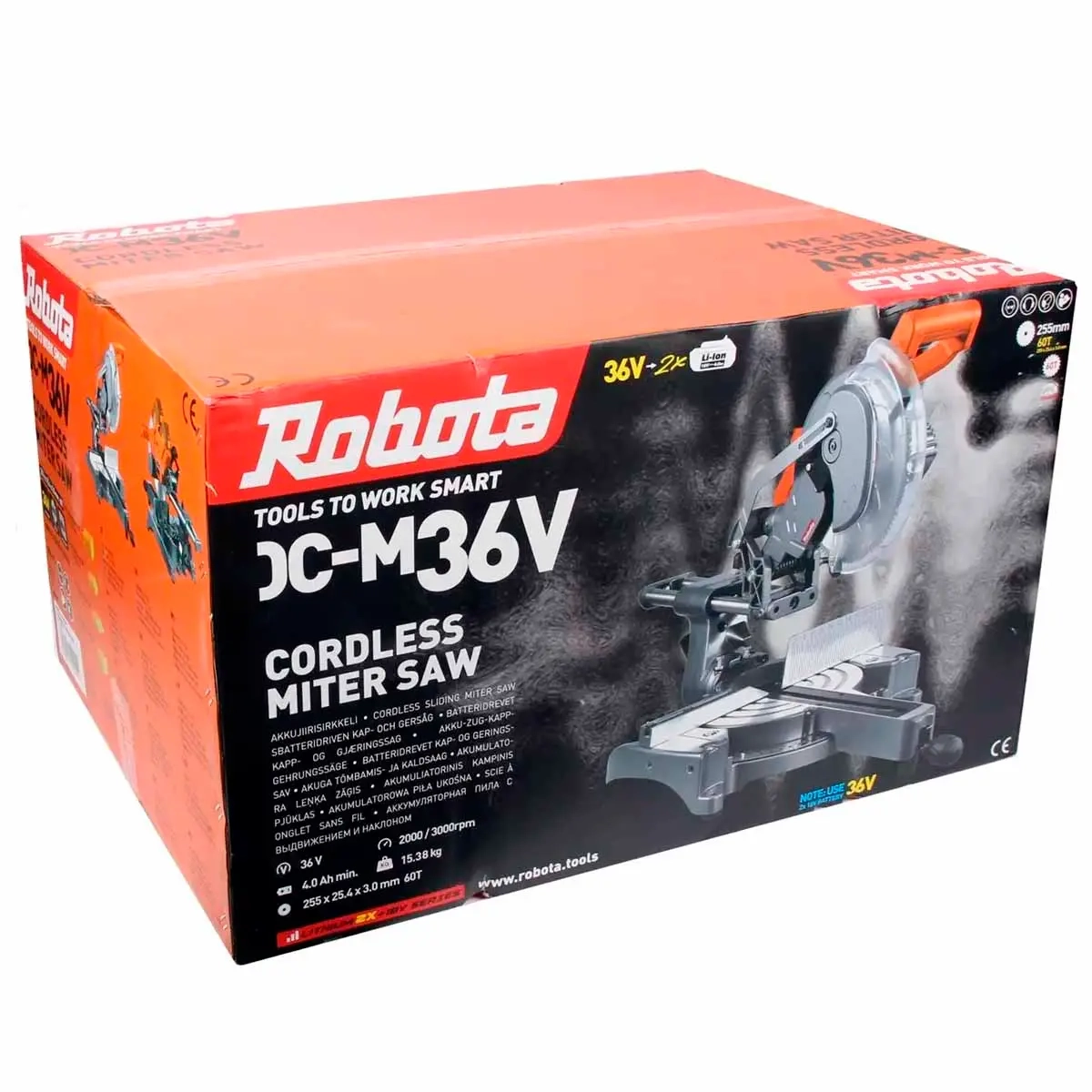 Robota Batteridriven&nbsp;Kap- och gersåg 36V 255 mm, ram - Geringssågar och bandsågar - 6438212140254 - 7