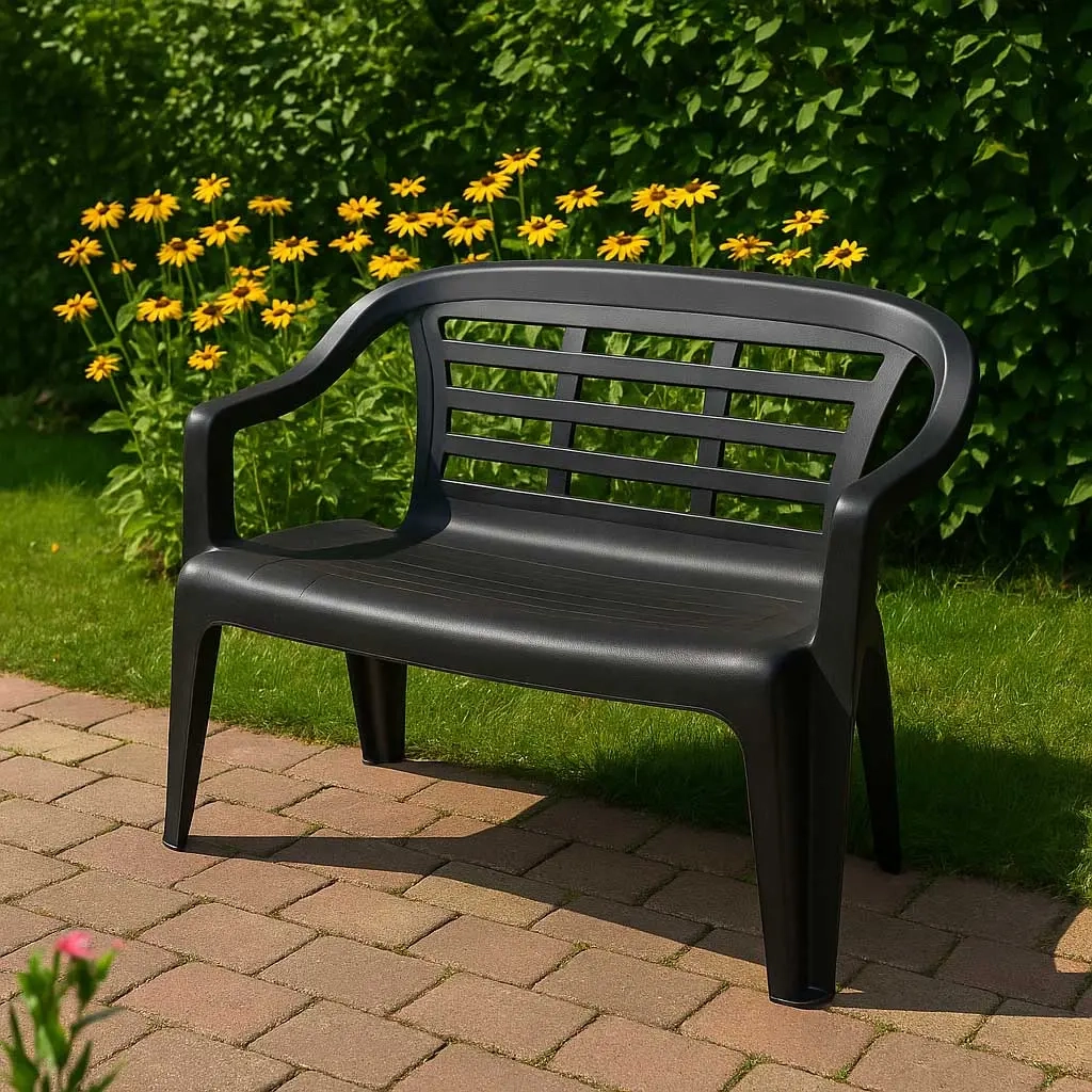 Havebænk Flores 114 cm antracit - Havebænke og havegynger - 8009271090217 - 1
