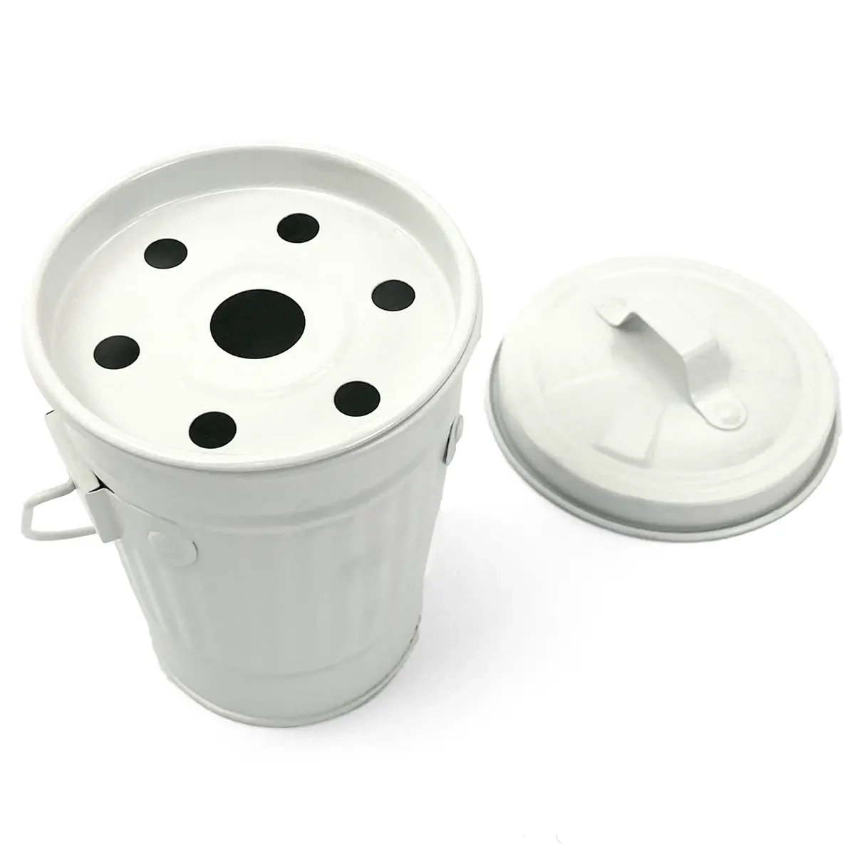 Tobaksspand metallhink med lock - Askespande og zinkspande - 6410412428660 - 1