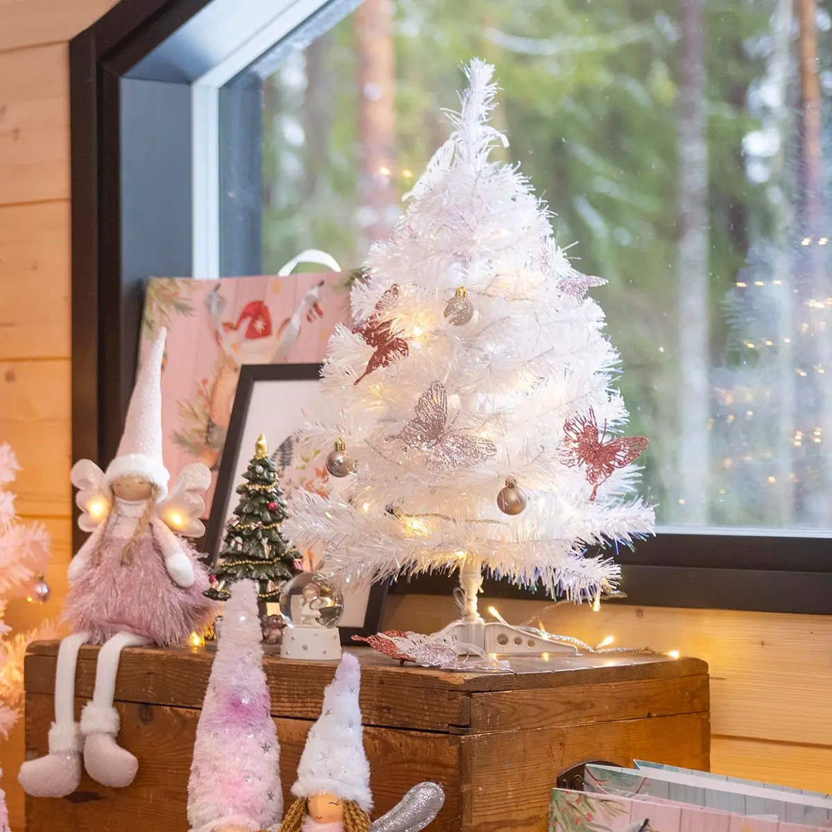 Julgran 60cm glittrig vit - Julgranar - 6410412972071 - 1