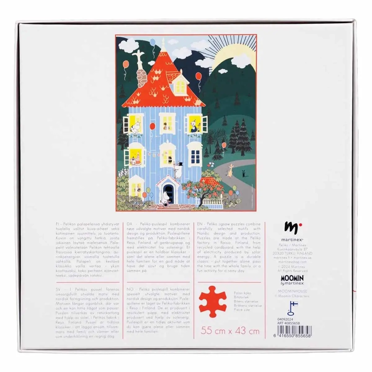 Mumin pussel Muminhuset 750 bitar - Pusselspel och brädspel - 6416550855658 - 1