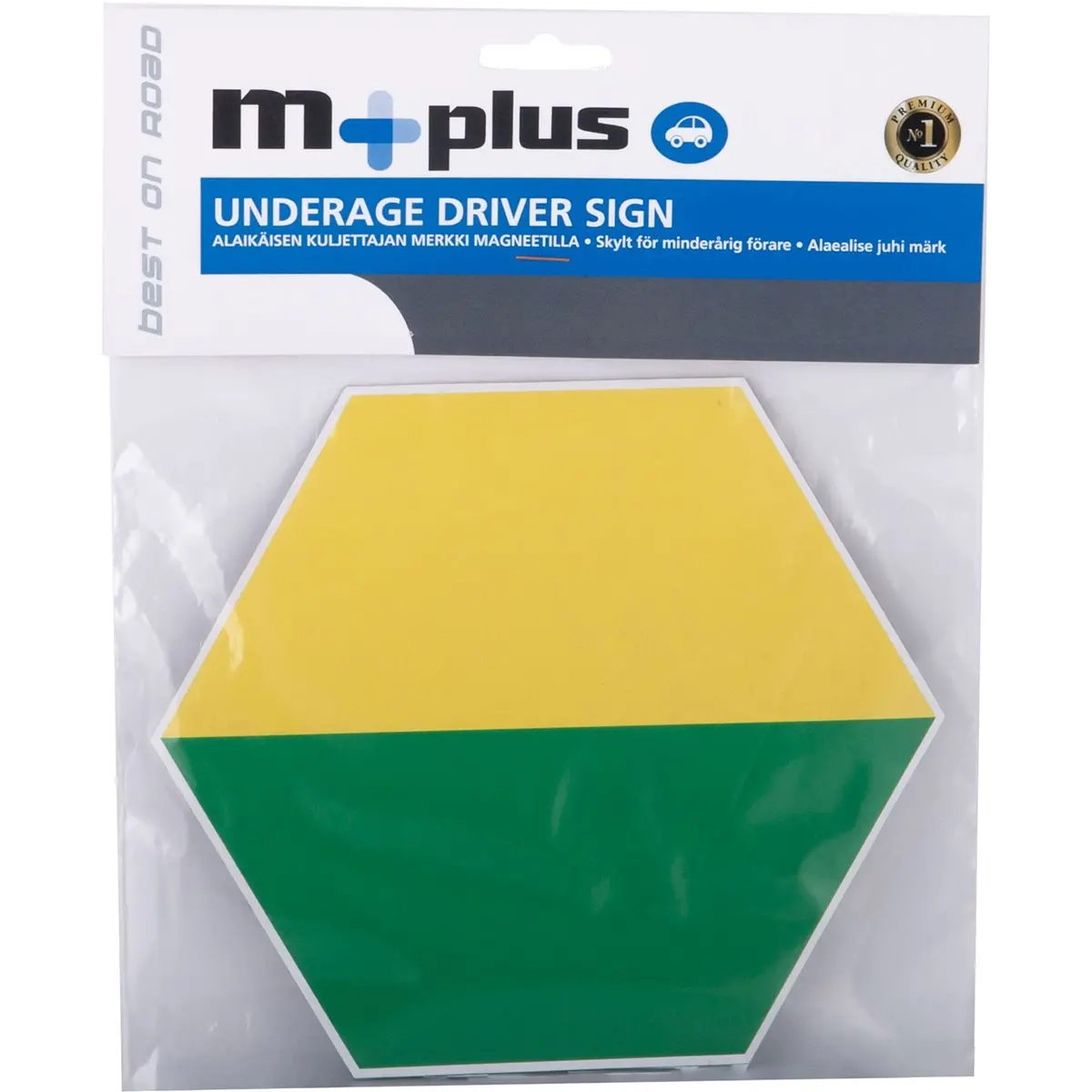 Skylt för minderårig förare M+ magnet 18cm - Bilmattor, solfilm och univerlsal tillbehör - 6417196779162 - 1