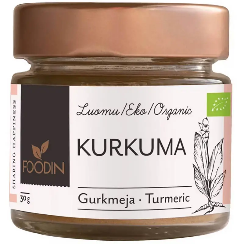 Økologisk gurkemeje Foodin 30g - Krydderier - 6430048233346 - 0