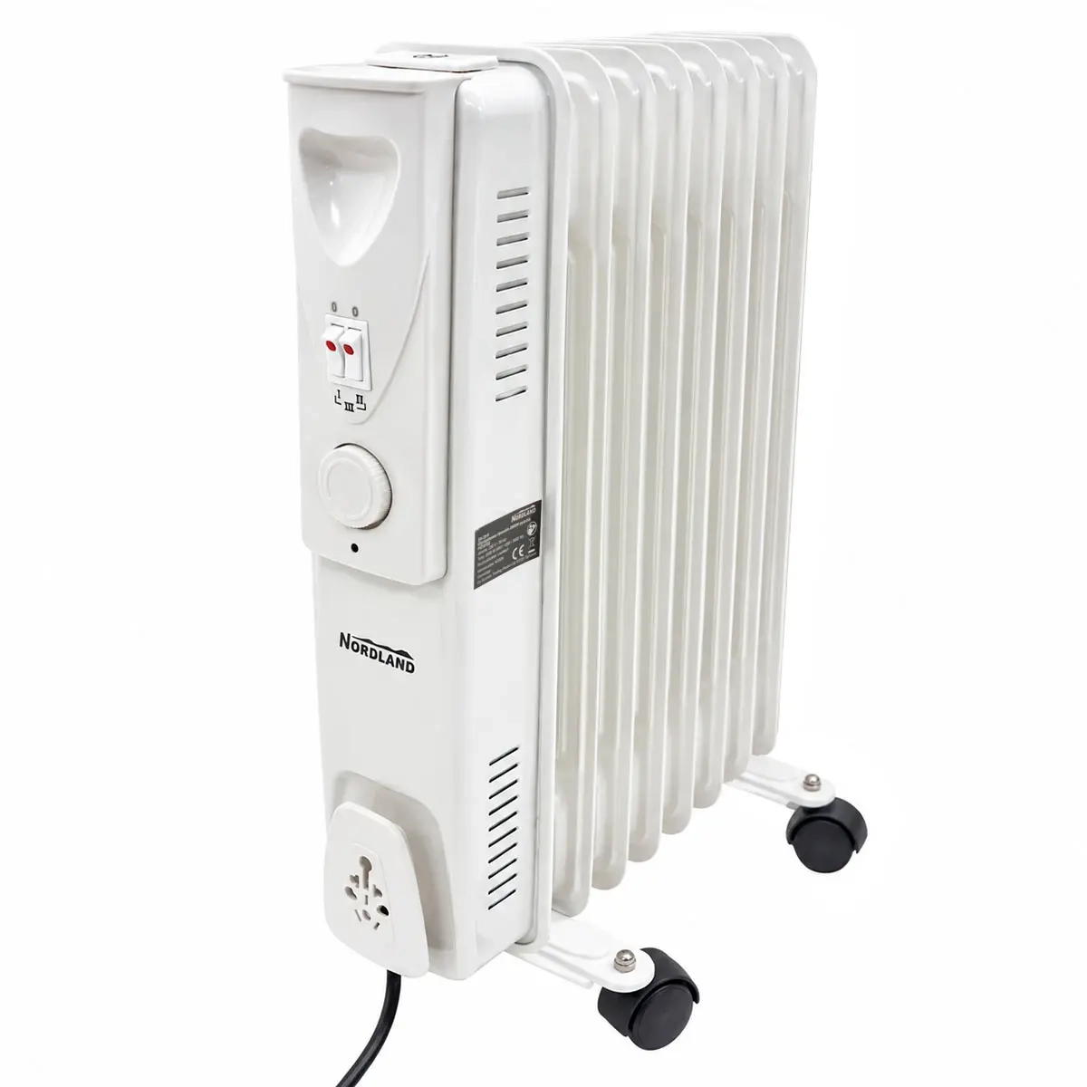 Oljeradiator Nordland 2000 W med hjul - Värmeelement - 6438168121451 - 0