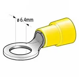 Ringsko M6 6,4mm 10stk gul - Abiko - 6438255200298 - 1
