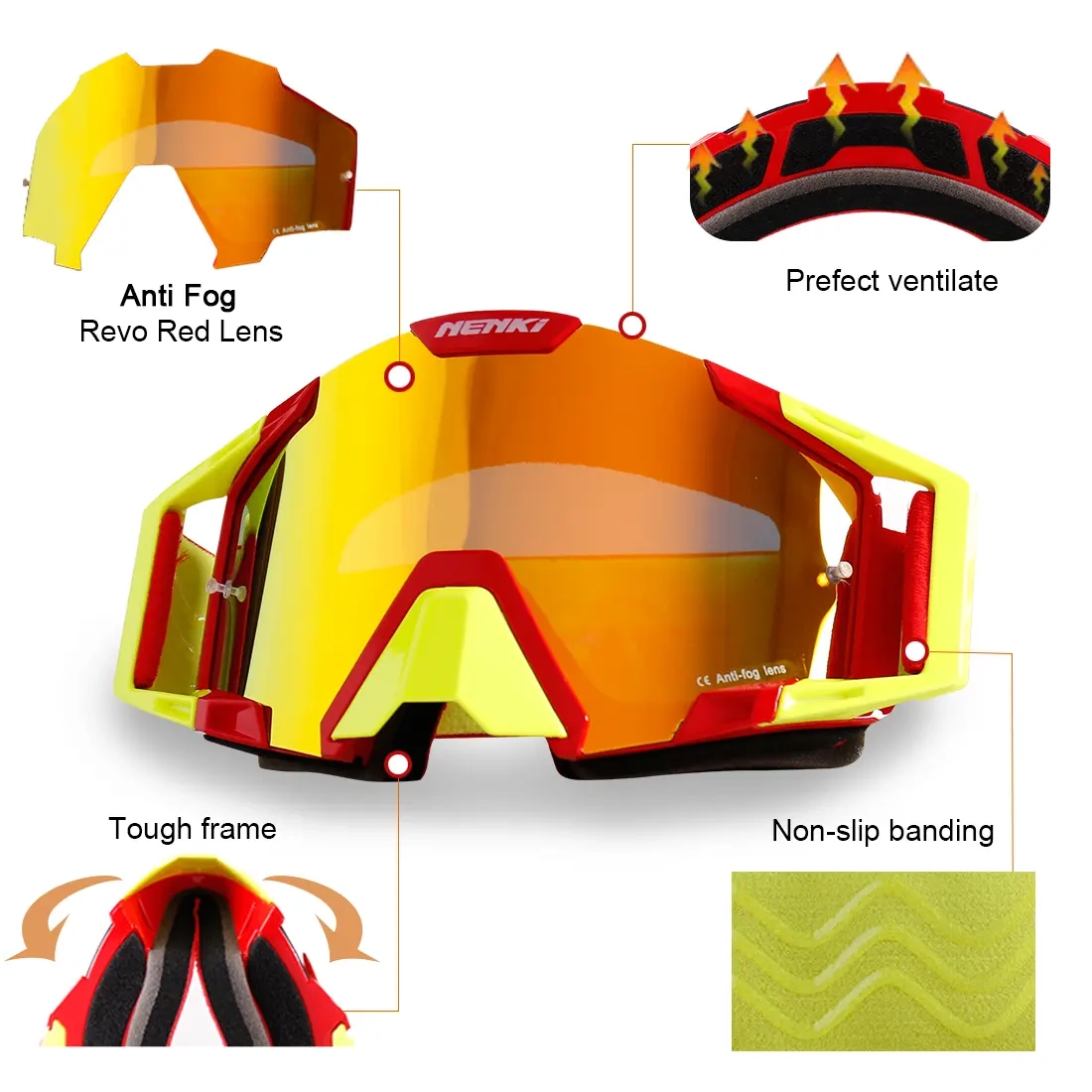 Ajolasit Nenki Raptor Orange - Beskyttelsesbriller - 6438471001167 - 4
