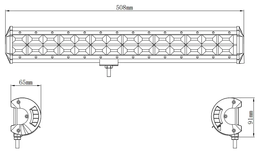 LED-arbetsljuspaneel 336W Kinwons Flood - Arbetsbelysning - 109-85336 - 1