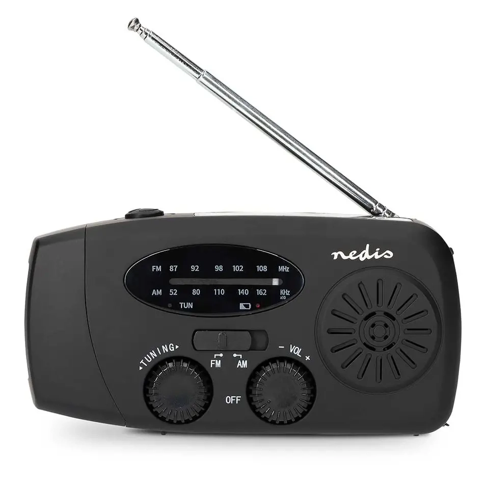 Nød-radio AM/FM med 2000mAh lommelygte - Stereo og clockradio - 5412810471447 - 4