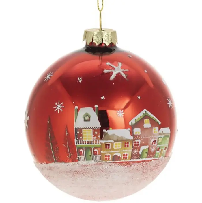 Weiste glasboll Talvitalo - Julgransdekorationer - 6412740133780 - 0