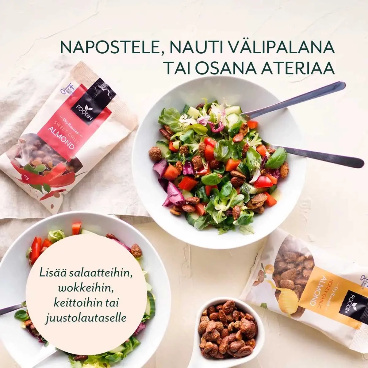 Sweet Chili Mandel 110 g Foodin - Nötter, frön och pålägg - 6430048239423 - 2