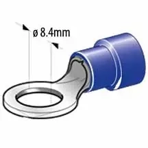 Rundstikprop M8 8,4mm 10stk blå - Abiko - 6438255200175 - 1