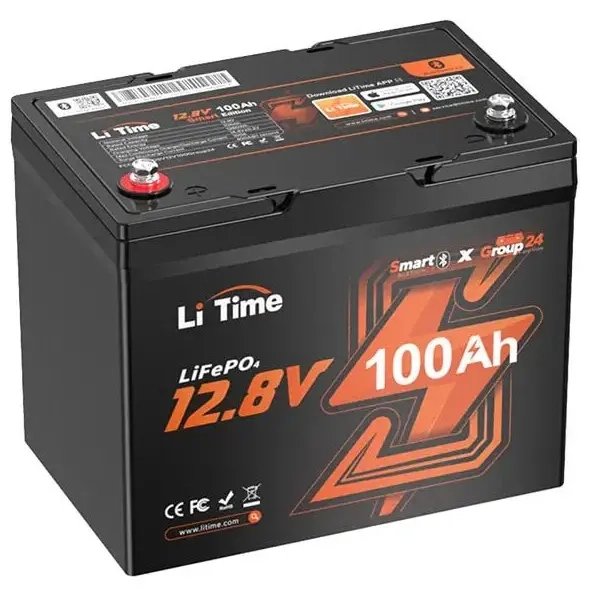 Batteri LifePo4 100Ah 12V mini LiTime smart -  - 6438471353389 - 0
