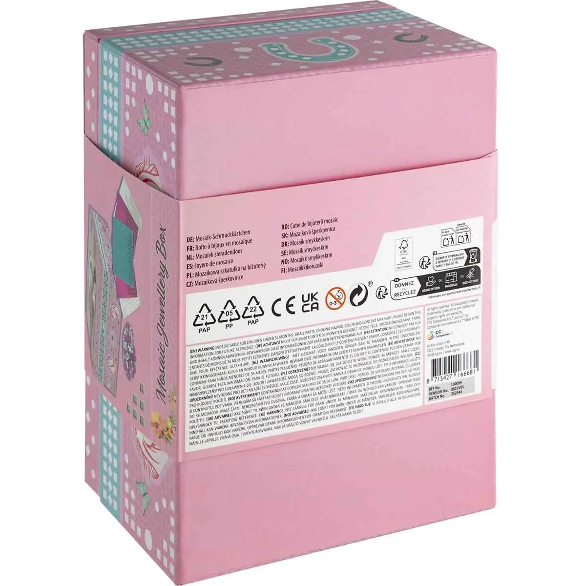 Dekorerbar smyckeskrin Hästar 21 × 16 × 12 cm - Småtillbehör för badrum - 8715427166681 - 3
