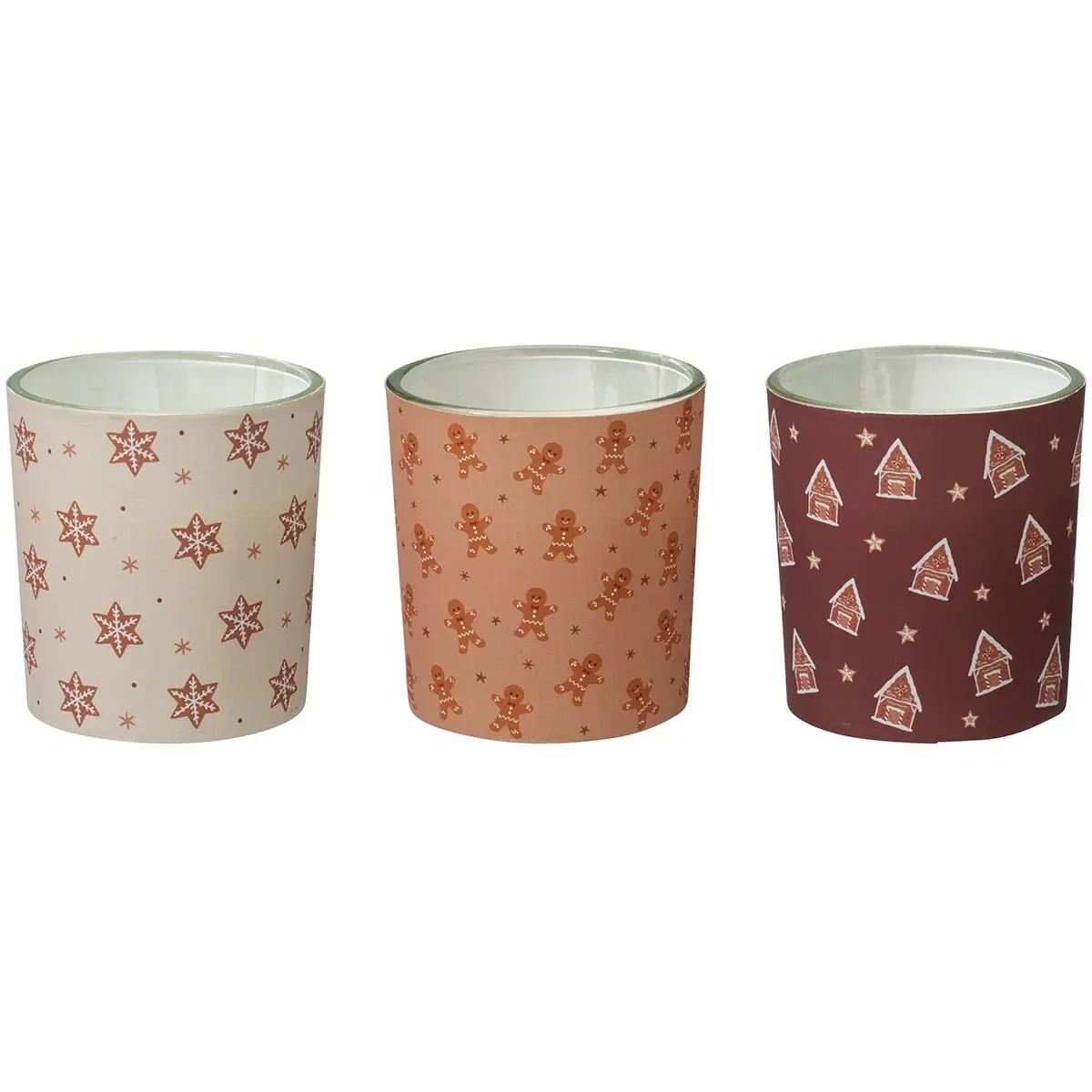 Duftlys i glas Jul 7 cm assorteret -  - 8721037600019 - 0