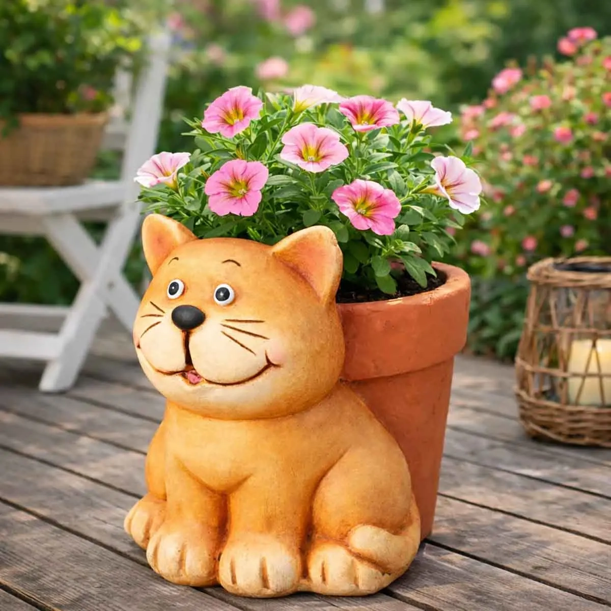 Blomsterpotte Dyrefigur 20 cm assorteret - Havefigurer - 8721037921732 - 1