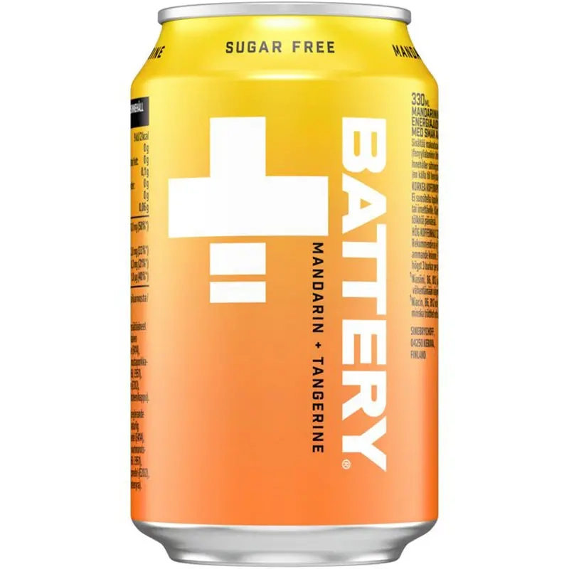 Battery Sugar Free Mandarin Tangerine 0,33L - Energidrycker - 6415600596251 - 0