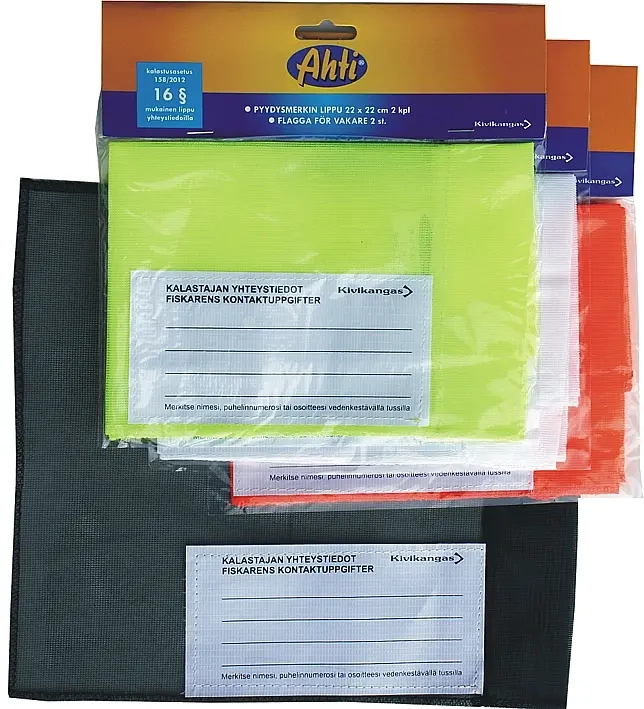 FLAGGMÄRKE 2PAG 30x30cm SVART - Fiskenät markörer - 6418252250496 - 0