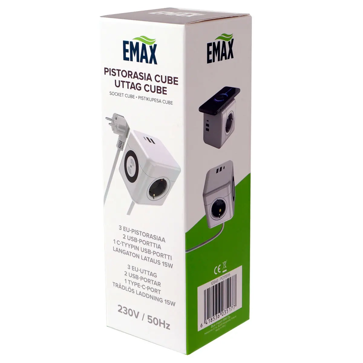 Stikkontakt CUBE Emax 110-230V 50Hz - Stikkontakt - 6418536035177 - 2