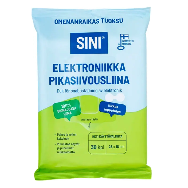 Sini Duk för snabbstädning av elektronik 30st - Rengöringsdukar och tvättsvampar - 6423800037658 - 0