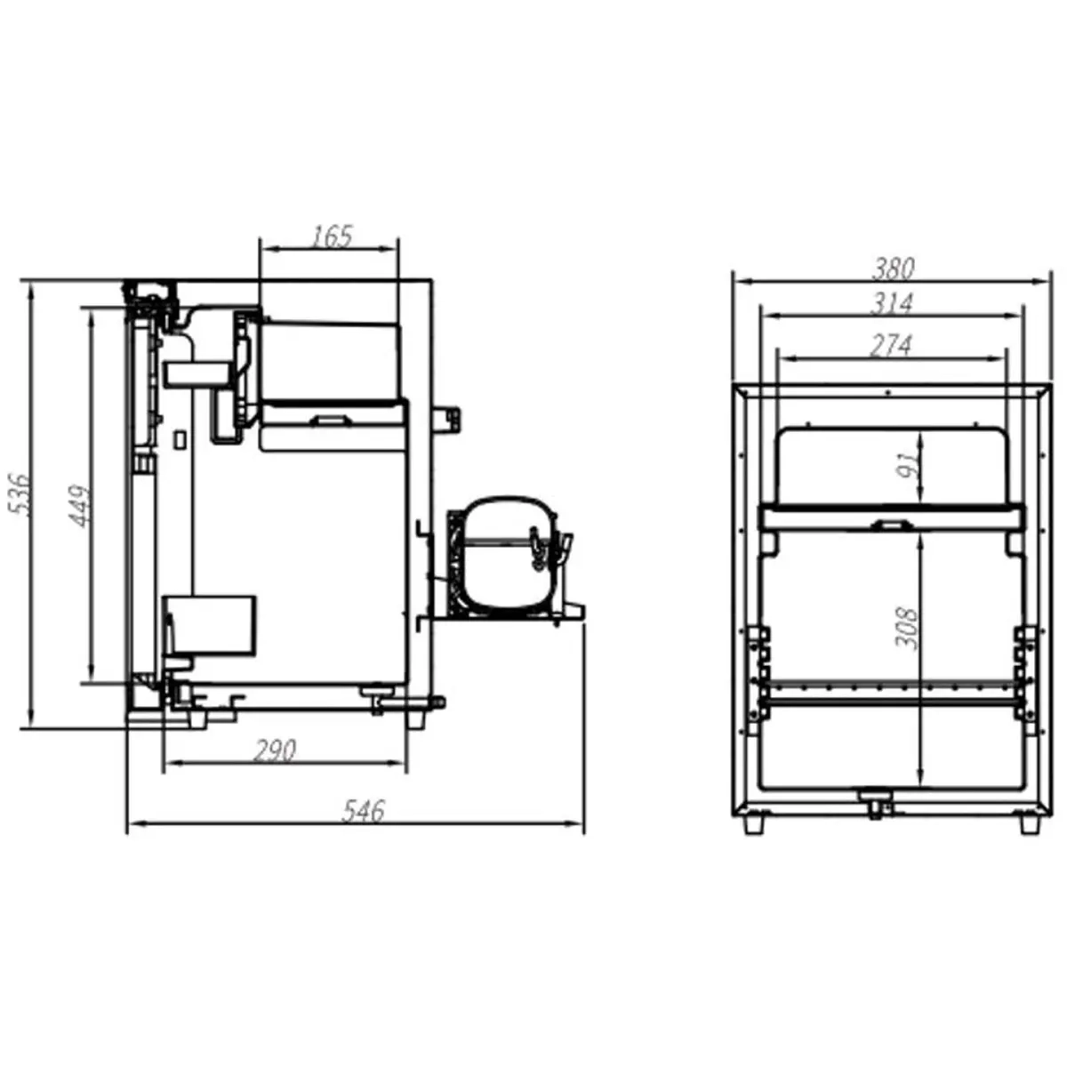 Køle-/fryseskab 40L 12V/24V kompressor - Gas køleskabe og 12V-køleskabe - 6438014301501 - 4