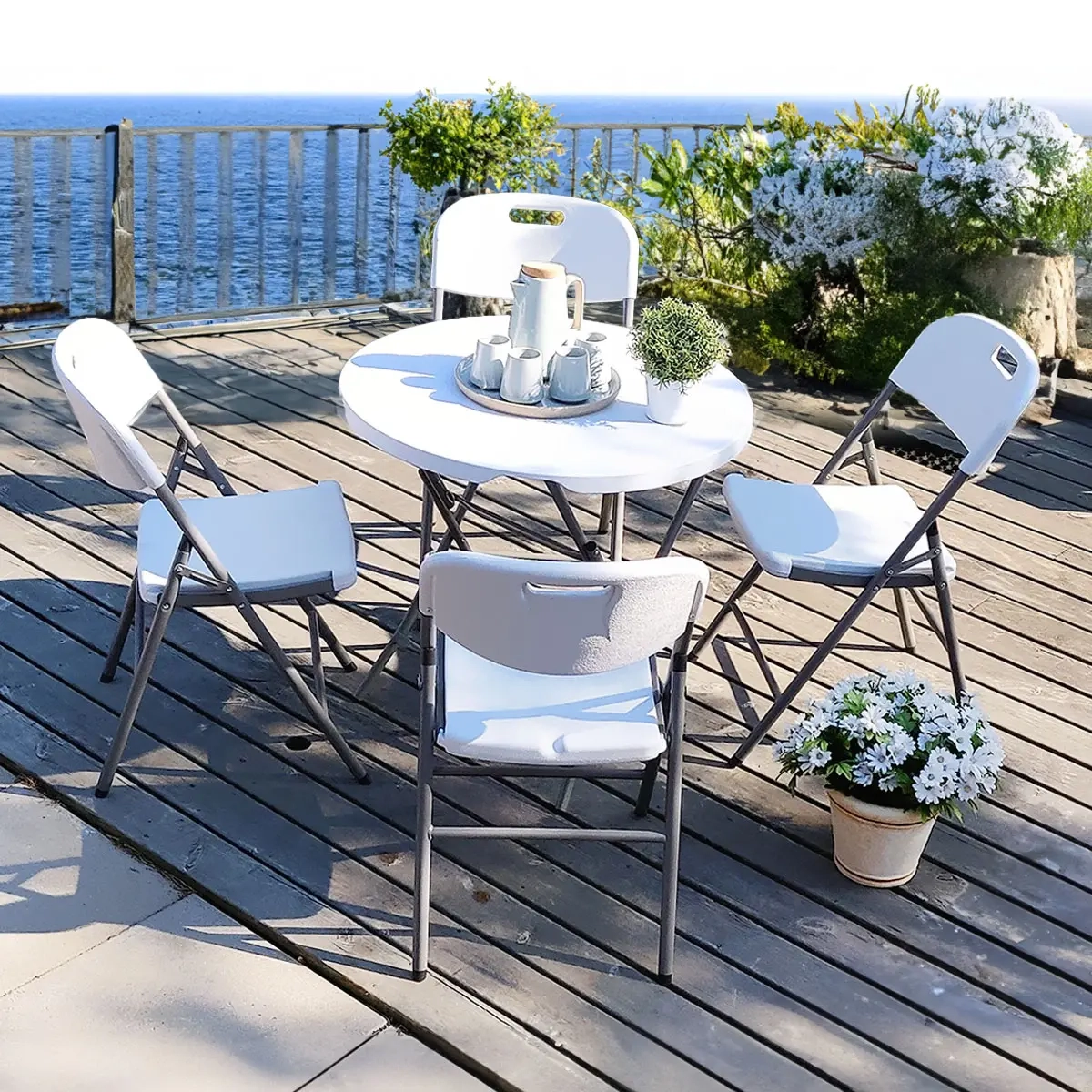EXKURSION ÅLAND RUNDT BORD + 4 STOLAR - Trädgårdsmöbler - 6438471022292 - 0