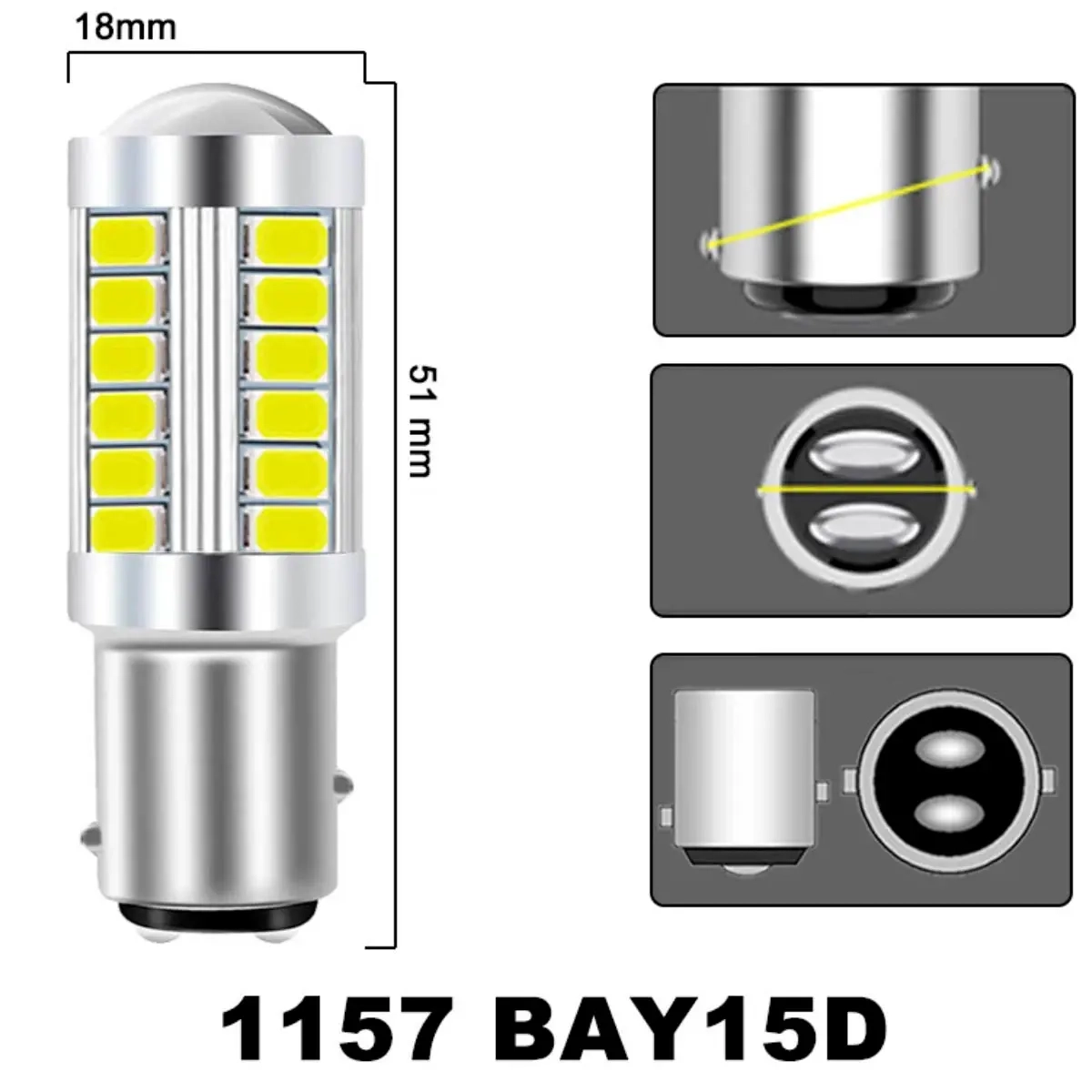 LED-pære BAY15D 1157 P21/5W - LED-lys og LED-sæt - 6438471290677 - 1