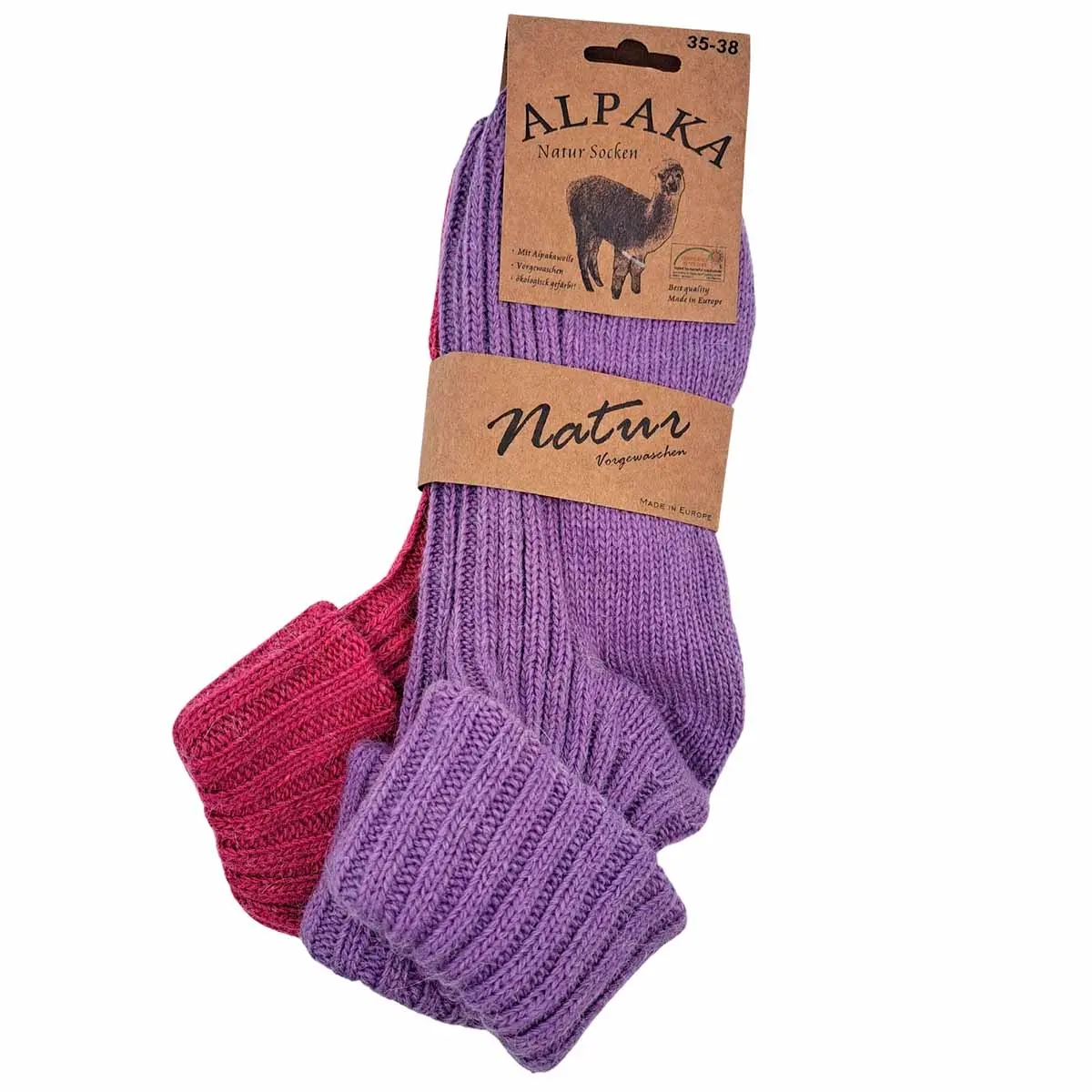 Alpacka ullsockor 2-pack färgsortiment - Strumpor och bälten - 4047445533782 - 1