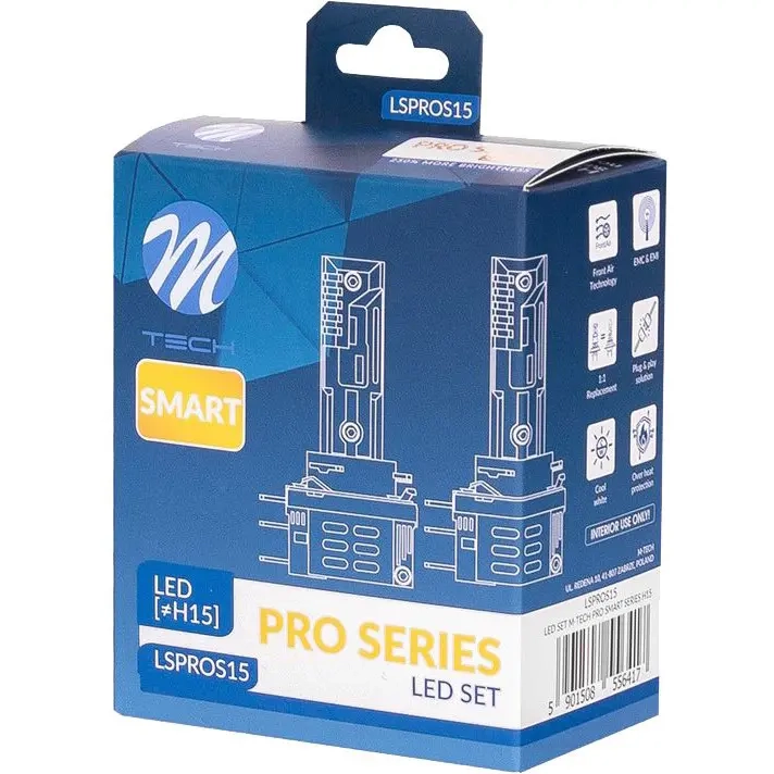 LED pære Pro Smart H15 12V 2 stk. - LED-lys og LED-sæt - 5901508556417 - 0