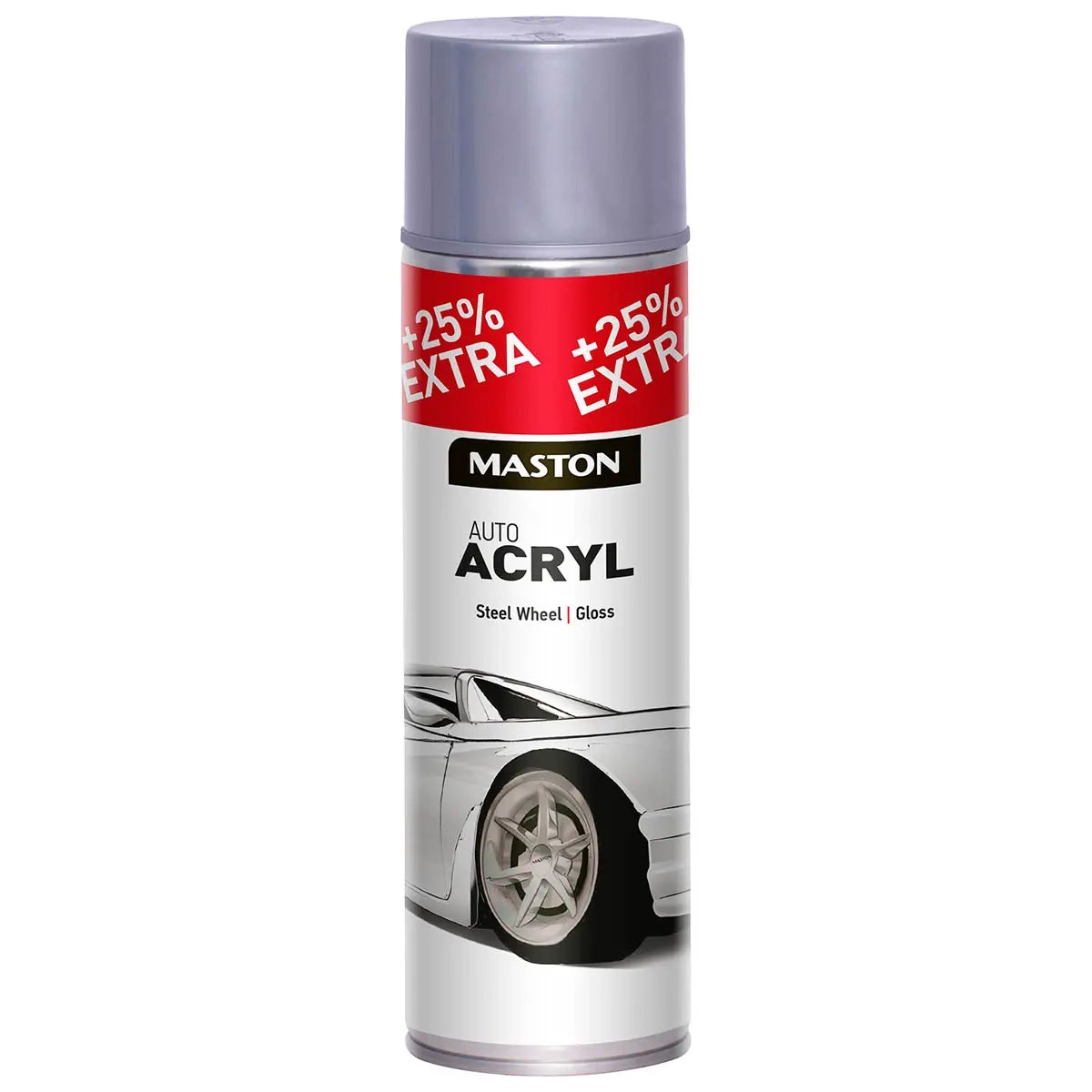 Maston Auto Acryl stålgrå 500ml - Maling og spraymaling - 6412490025090 - 0