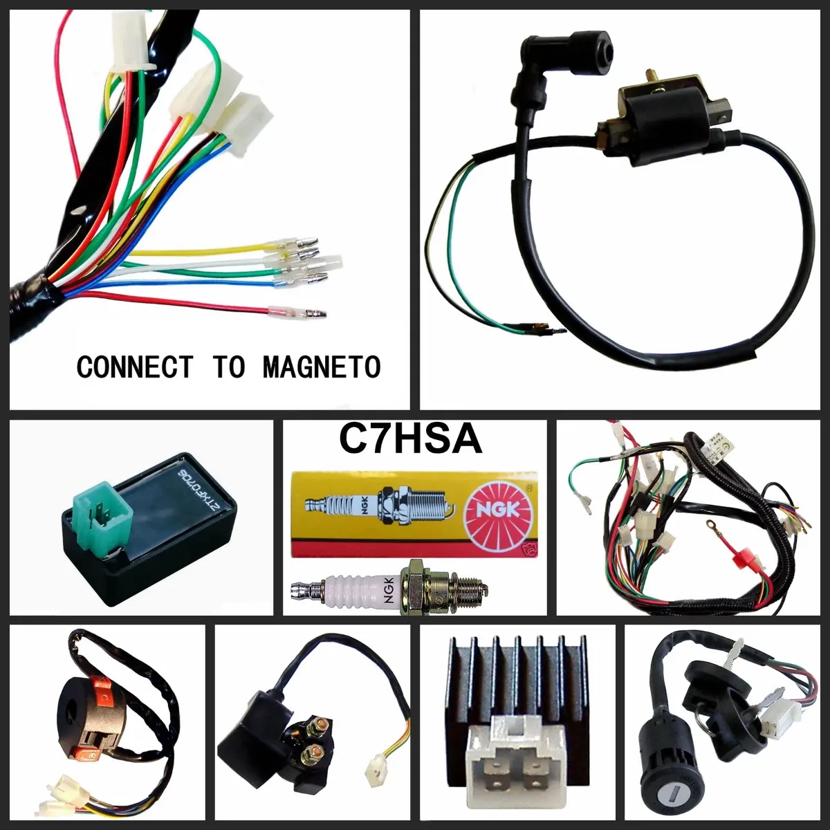 ATV KOMPLETT KABELSATS MED STATOR - Elsatser och startmotorer till ATV - 6438471025903 - 2