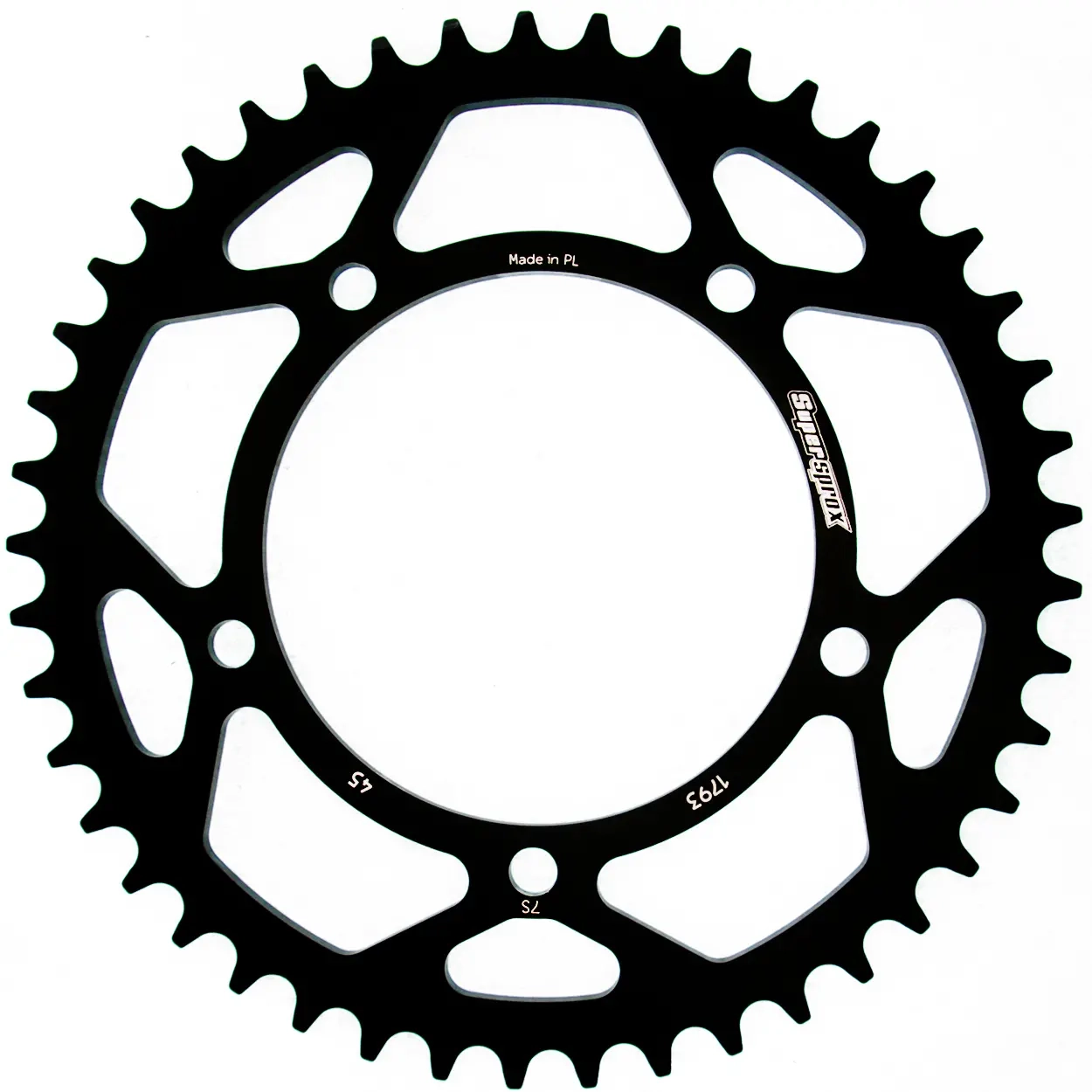 Bakdrev Supersprox Alu SU Svart 44 - Bakdrev för motocross och enduro - 8592165096643 - 0