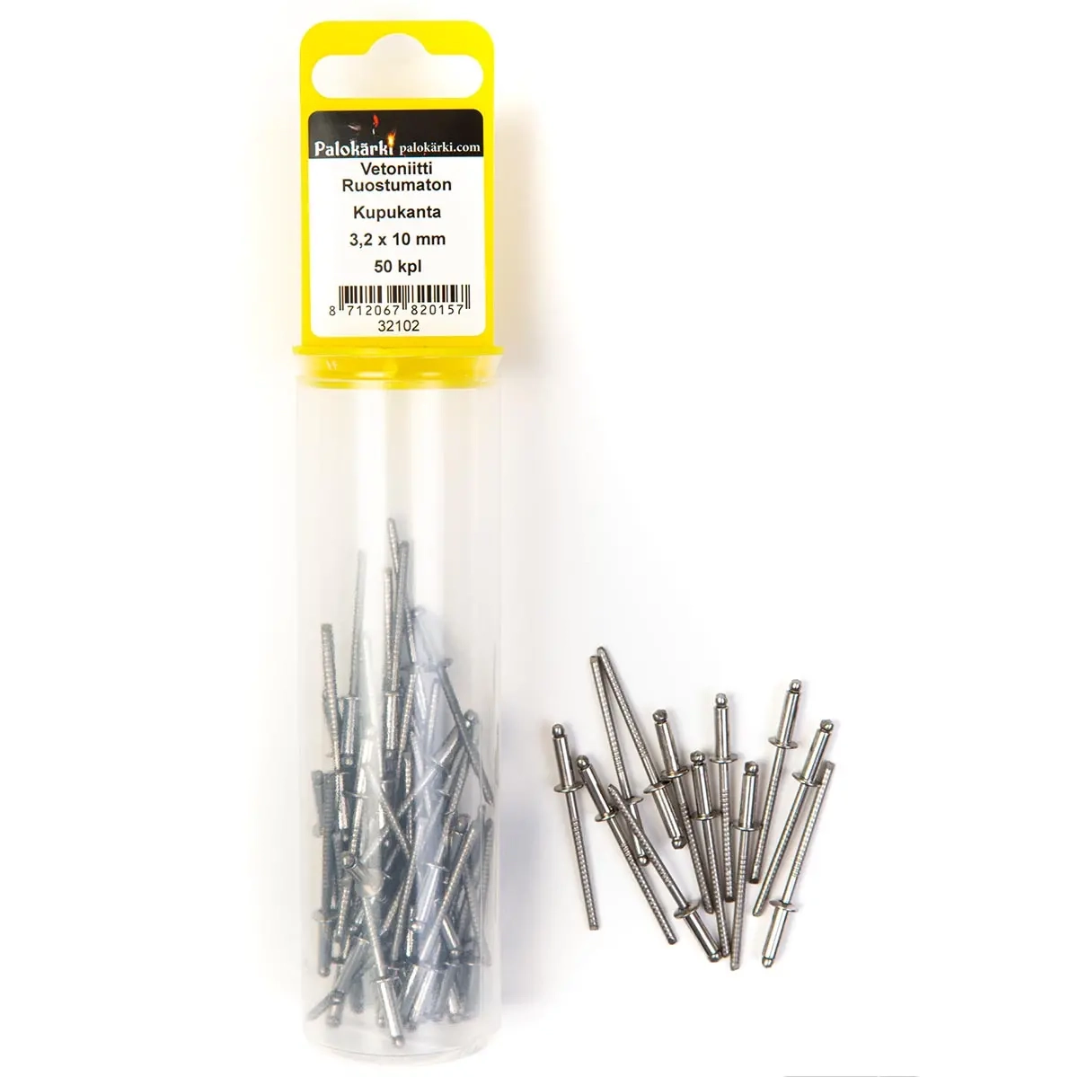 Vetonite kupolbas 3,2x10mm 50 st - Krampor och nitar - 8712067820157 - 0