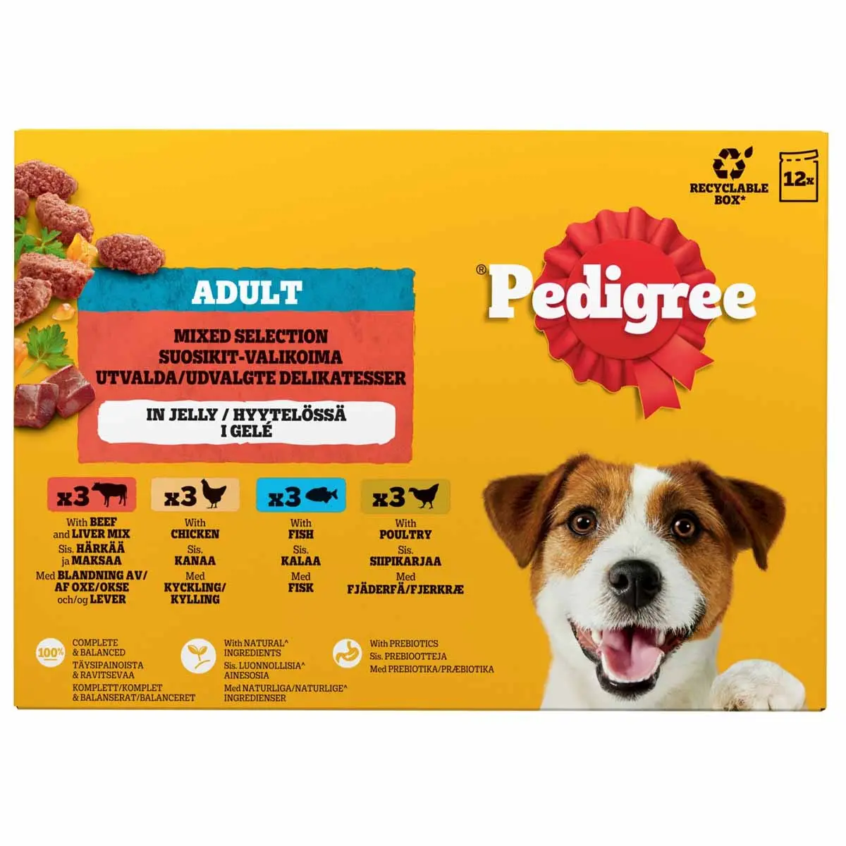 Pedigree 12x100g Favoritter gelévarianter - Vådt hundefoder - 5900951320880 - 0