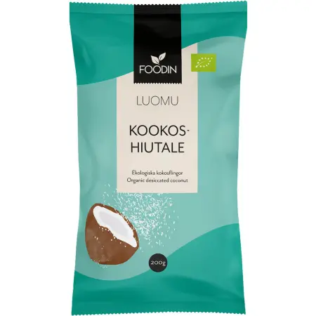 Økologiske kokosflager Foodin 200g - Nødder, frø og toppings - 6430055219722 - 0