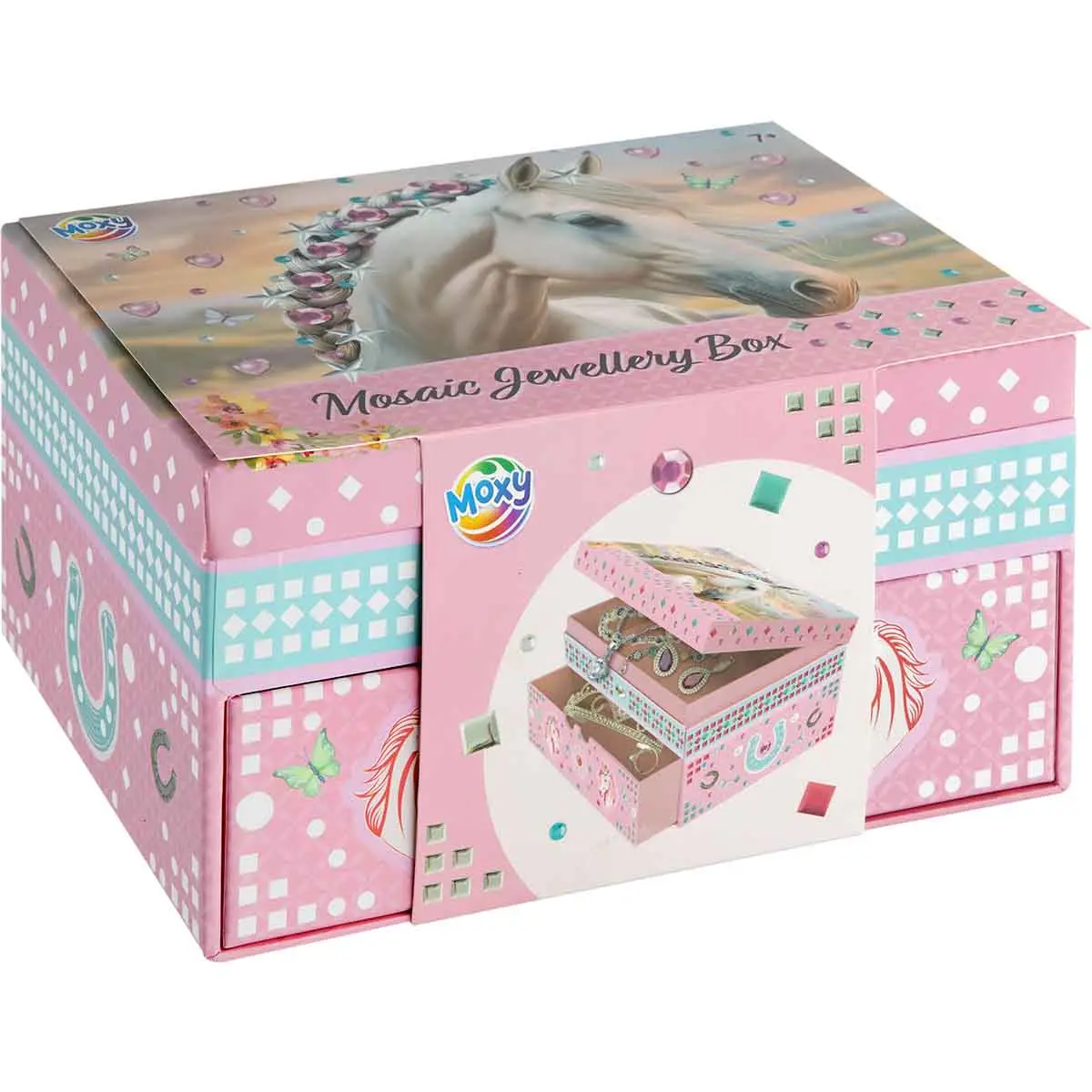 Dekorerbar smyckeskrin Hästar 21 × 16 × 12 cm - Förvaring för kosmetika - 8715427166681 - 0